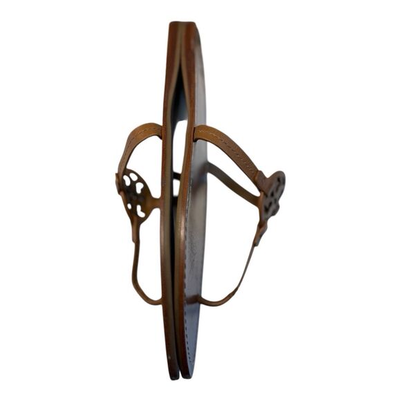 Tory Burch Mini Miller Thong Sandals Flip Flops Cognac Brown Size 8.5 - Picture 11 of 14